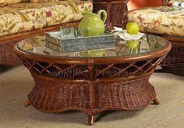 wicker tail table round rattan