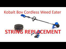 Also included in the box are the three manuals (one for the machine itself, one for the battery charger, and one for the battery itself). How To Restring A 2 Sided Spool On The Kobalt 80 Volt Cordless Weed Eater Trimmer Youtube