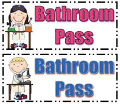 Science Class Bathroom Passes Bathroom Pass Middle School