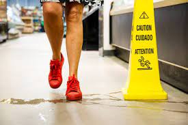 wet floor sign affects slip fall case