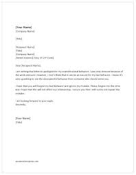 Effective Sample Of Apology Letter To Teacher Template With For