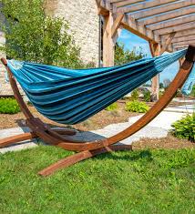 Rated 4.5 out of 5 stars. Double Hammock With Stand Blue Lagoon Plowhearth
