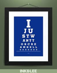 Pearl Jam Eye Chart Print For Anyone Who Has Ever Been To A