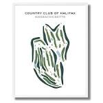 Country Club of Halifax MA Golf Course Map Home - Etsy