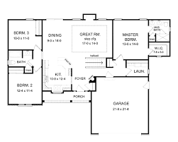 Ranch Style House Plan 3 Beds 2 Baths