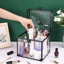 clear acrylic storage box make up case