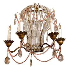Unique 360° video with one of our very popular bohemia crystal chandelier no.el4151202. French Five Light Balloon Shape Crystal And Glass Chandelier With Colored Beads For Sale At 1stdibs