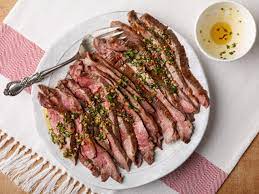 simple broiled flank steak with herb