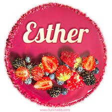 happy birthday cake with name esther
