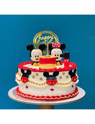 mickey and minnie mouse vine cake