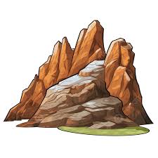 cartoon mountain rock clip art cartoon