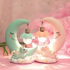 Led Cartoon Ornaments Night Light Unicorn Moon Light Children Baby Room Display Lamps Girls Cute Unicorn Lamp Led Night Lamp Lamp