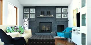 Dark Gray Painted Fireplace Focal Wall