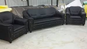 black modern pu sofa set for office