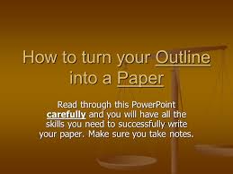 Detailed Outline for Powerpoint Aphorism Analysis Essay Outline