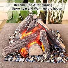 Hisencn Gas Fireplace Logs Set Ceramic