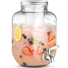 jar glass beverage drink dispenser
