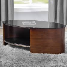 Bent Wood Coffee Table Oval In Black