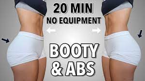 20 min flat belly round booty workout