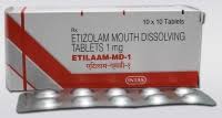 Etilaam 0 25 Mg 0 5 Mg 1 Mg Tablets Etizolam Dosage