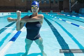 swim goggle stretching