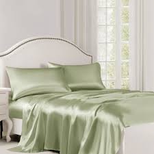 Sage Green Silk Flat Sheet
