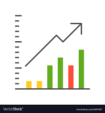 Bar Chart Data Report Icon Concept