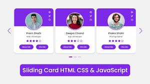 create sliding card in html css
