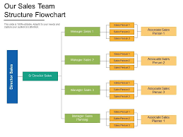 Our Sales Team Structure Flowchart Powerpoint Slide