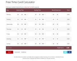 Free Time Card Calculator Reviews And Pricing 2019