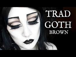 traditional goth makeup brown black