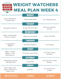 weight watchers meal plan week 4