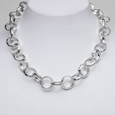 handmade sterling silver american oak belcher chain necklace