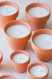 diy terracotta votives candle