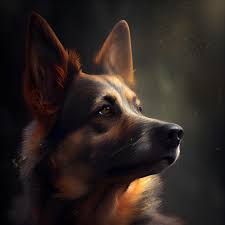 portrait of a german shepherd dog on a