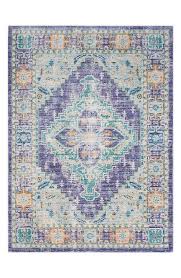 purple blue medallion area rug