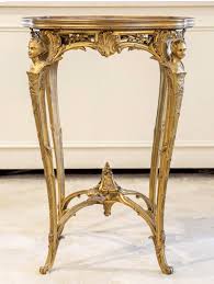 Gilt Bronze Marble Top Side Table