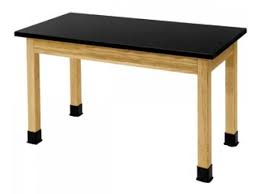 science lab table with chem res top