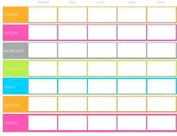 Weekly Exercise Template Diary Printable Homeish Co