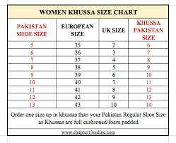 Size Chart Chapter 13