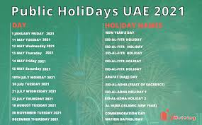 Get the list of national bank holidays in india. Upcoming Uae S Public And Private Holidays For 2021