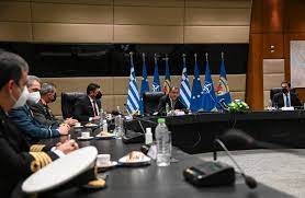 Συνάντηση ΥΕΘΑ Ν. Παναγιωτόπουλου με τον Υπουργό Μετανάστευσης & Ασύλου Ν.  Μηταράκη για την απεμπλοκή των ΕΔ απο τη διαχείριση του Μεταναστευτικού -  Ελληνική Δημοκρατία Υπουργείο Εθνικής Άμυνας
