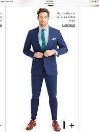 J Crew Blue With Green Tie Blue Suit Wedding Mens Suits