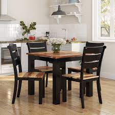 square kitchen table and 4 chairs set