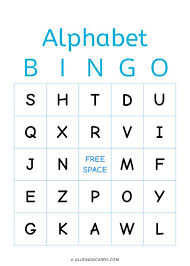 alphabet bingo reading and writing
