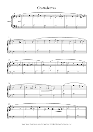 Andrew kuntz, the fiddler's companion: Greensleeves Beginners Sheet Music For Piano 8notes Com