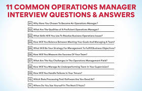 operations manager interview questions