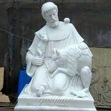 Of Assisi With Animals Statue