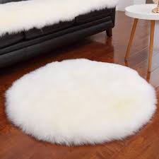 white faux fur rugs for bedroom living