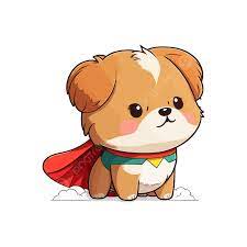 cute cartoon dog vector funny dog
